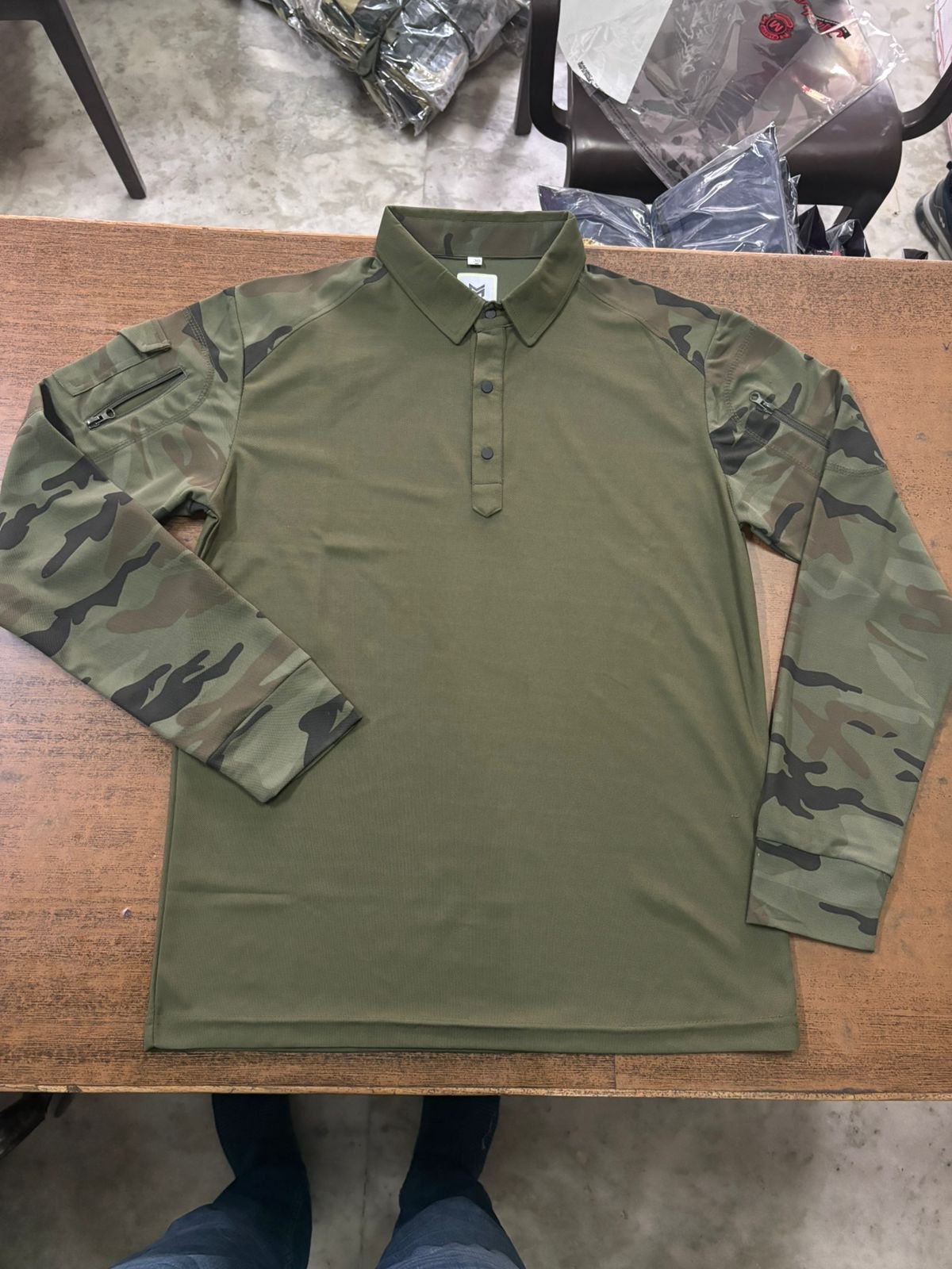 OKIVE GREEN FULL WORRIER T SHIRT